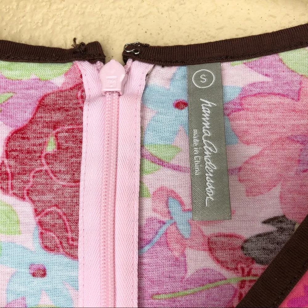 Women’s HANNA ANDERSSON Spring dress vibrant floral in pink S - Picture 4 of 4